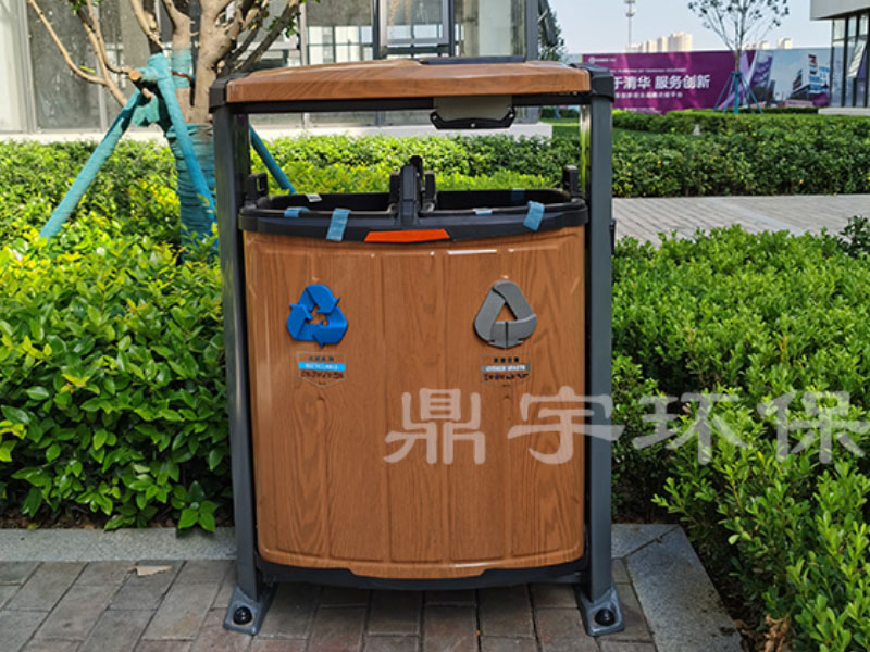 鋼木機構果皮箱DY-B-0057